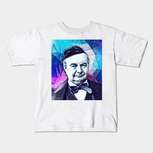 Charles Augustin Sainte-Beuve Snowy Portrait | Charles Augustin Sainte-Beuve Artwork 13 Kids T-Shirt